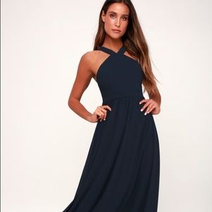 Navy long gown